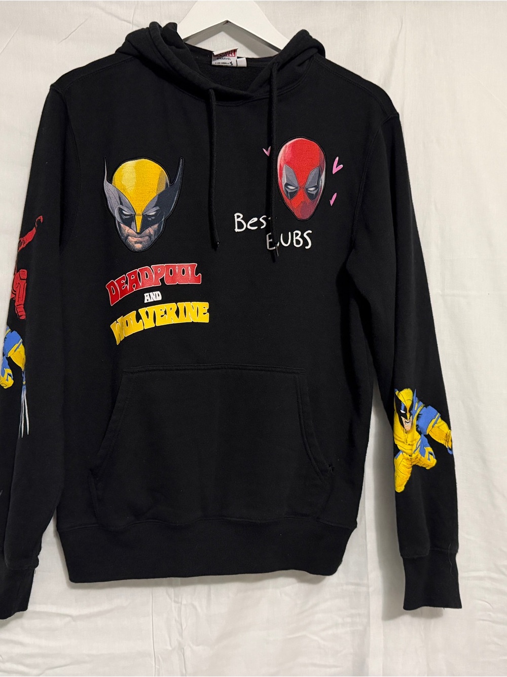 Marvel Black Deadpool & Wolverine Graphic Hoodie